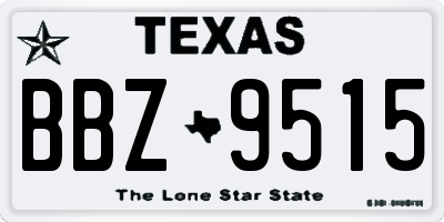 TX license plate BBZ9515