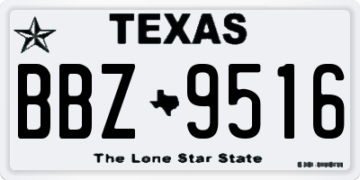 TX license plate BBZ9516