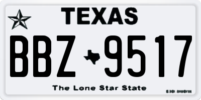 TX license plate BBZ9517