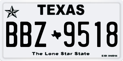 TX license plate BBZ9518