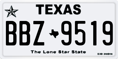 TX license plate BBZ9519