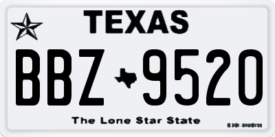 TX license plate BBZ9520