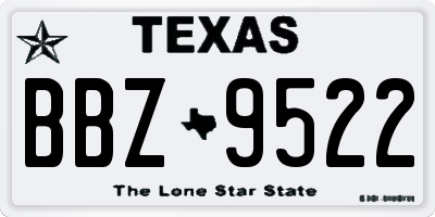 TX license plate BBZ9522