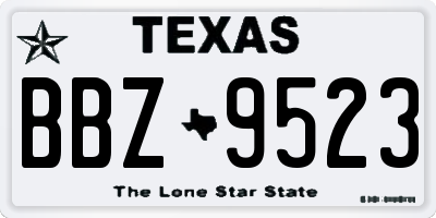TX license plate BBZ9523