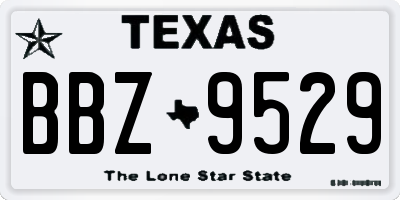 TX license plate BBZ9529