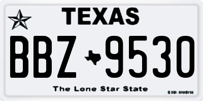 TX license plate BBZ9530