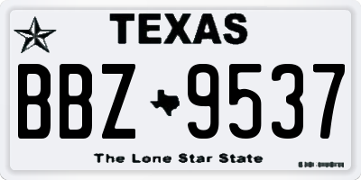 TX license plate BBZ9537