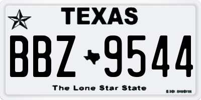 TX license plate BBZ9544