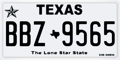 TX license plate BBZ9565