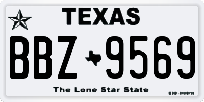TX license plate BBZ9569