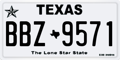 TX license plate BBZ9571