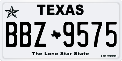 TX license plate BBZ9575