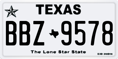 TX license plate BBZ9578