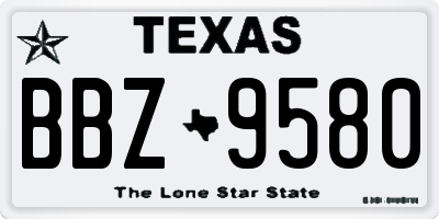 TX license plate BBZ9580