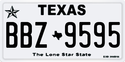 TX license plate BBZ9595