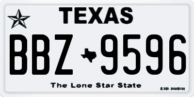 TX license plate BBZ9596