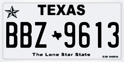 TX license plate BBZ9613