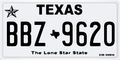 TX license plate BBZ9620