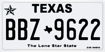TX license plate BBZ9622