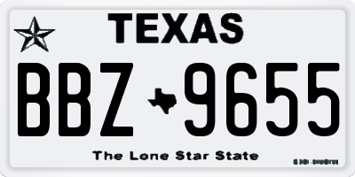 TX license plate BBZ9655