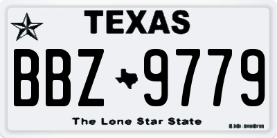 TX license plate BBZ9779