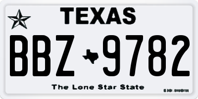 TX license plate BBZ9782