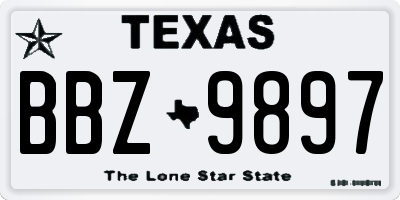 TX license plate BBZ9897