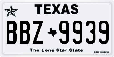 TX license plate BBZ9939