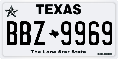 TX license plate BBZ9969