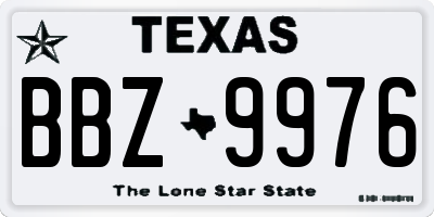 TX license plate BBZ9976