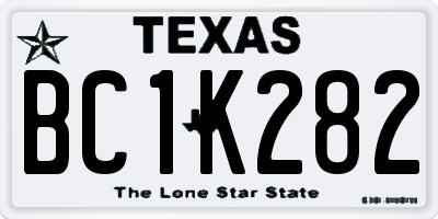 TX license plate BC1K282