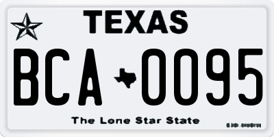 TX license plate BCA0095