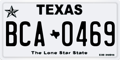 TX license plate BCA0469