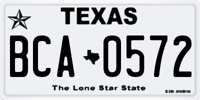 TX license plate BCA0572