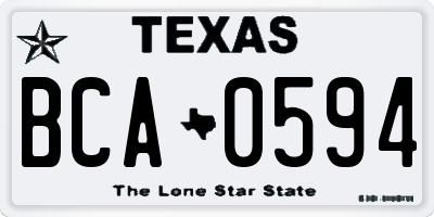 TX license plate BCA0594