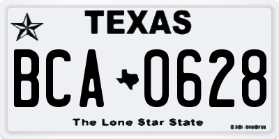 TX license plate BCA0628