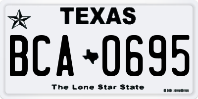 TX license plate BCA0695