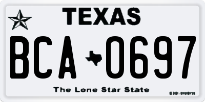 TX license plate BCA0697