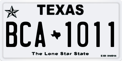 TX license plate BCA1011