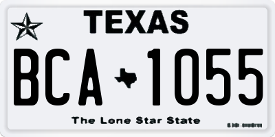 TX license plate BCA1055