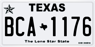 TX license plate BCA1176