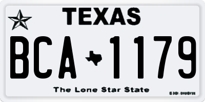 TX license plate BCA1179