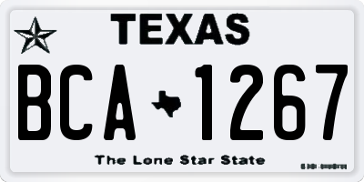 TX license plate BCA1267
