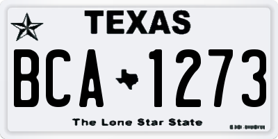 TX license plate BCA1273
