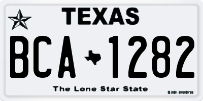 TX license plate BCA1282