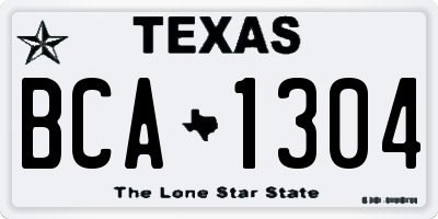 TX license plate BCA1304
