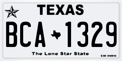 TX license plate BCA1329