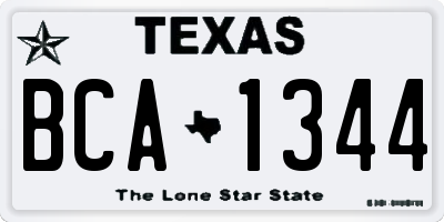 TX license plate BCA1344