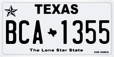 TX license plate BCA1355