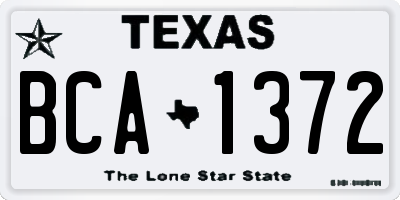 TX license plate BCA1372